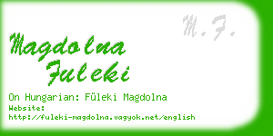 magdolna fuleki business card